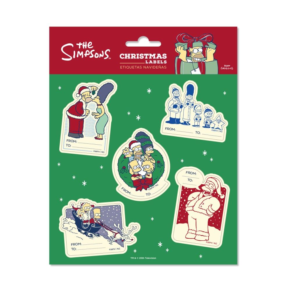 Grupo Erik The Simpsons - Premium Christmas SelfAdhesive Adhesive labels - Multicolours